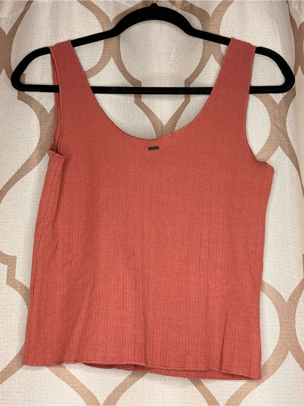 O'Neill Rust Coral Ribbed Button Tank - Picture 2 of 5